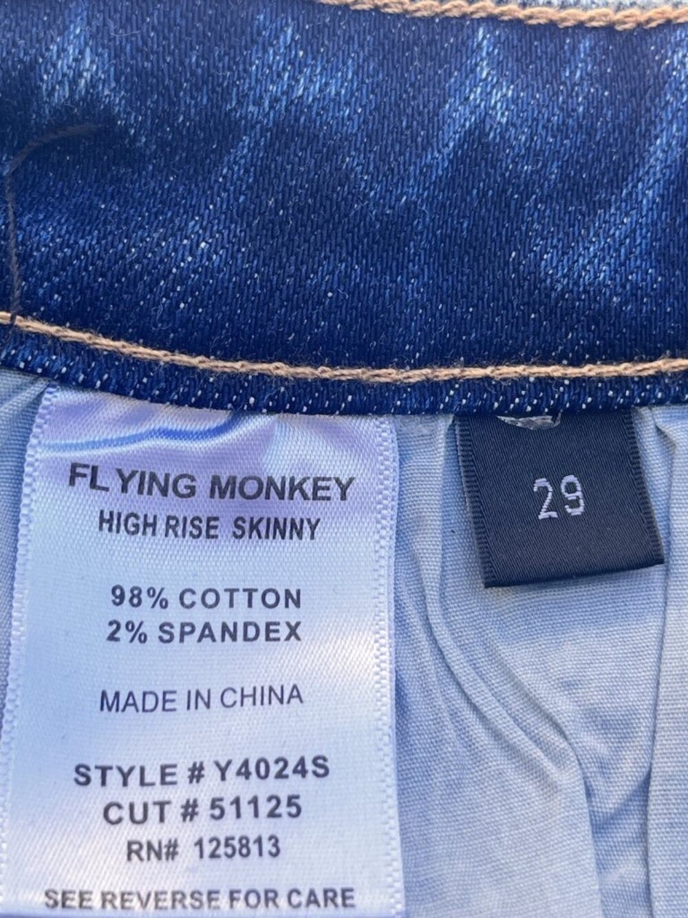 Flying Monkey Morrison High Rise Skinny Jeans 29 | Distressed | Stretch - Picture 6 of 13